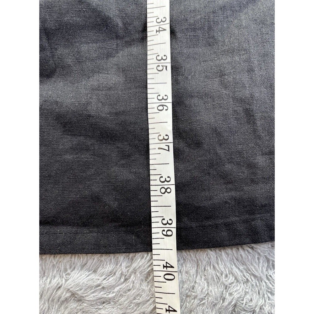 Allen Allen Women's XL Black Linen Shift Dress Sleeveless V Neck Pockets NWT - Picture 9 of 11